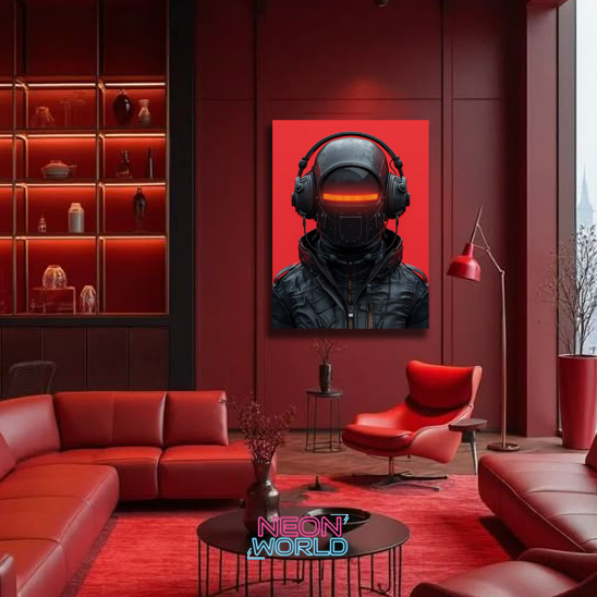 Robot Neon UV Poster