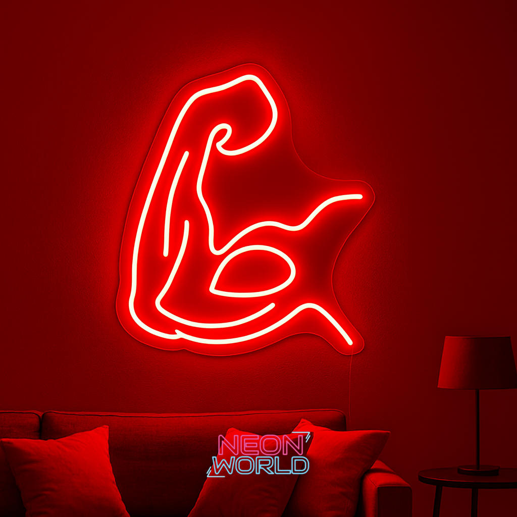 Gym Bicep Muscle LED Neon Sign