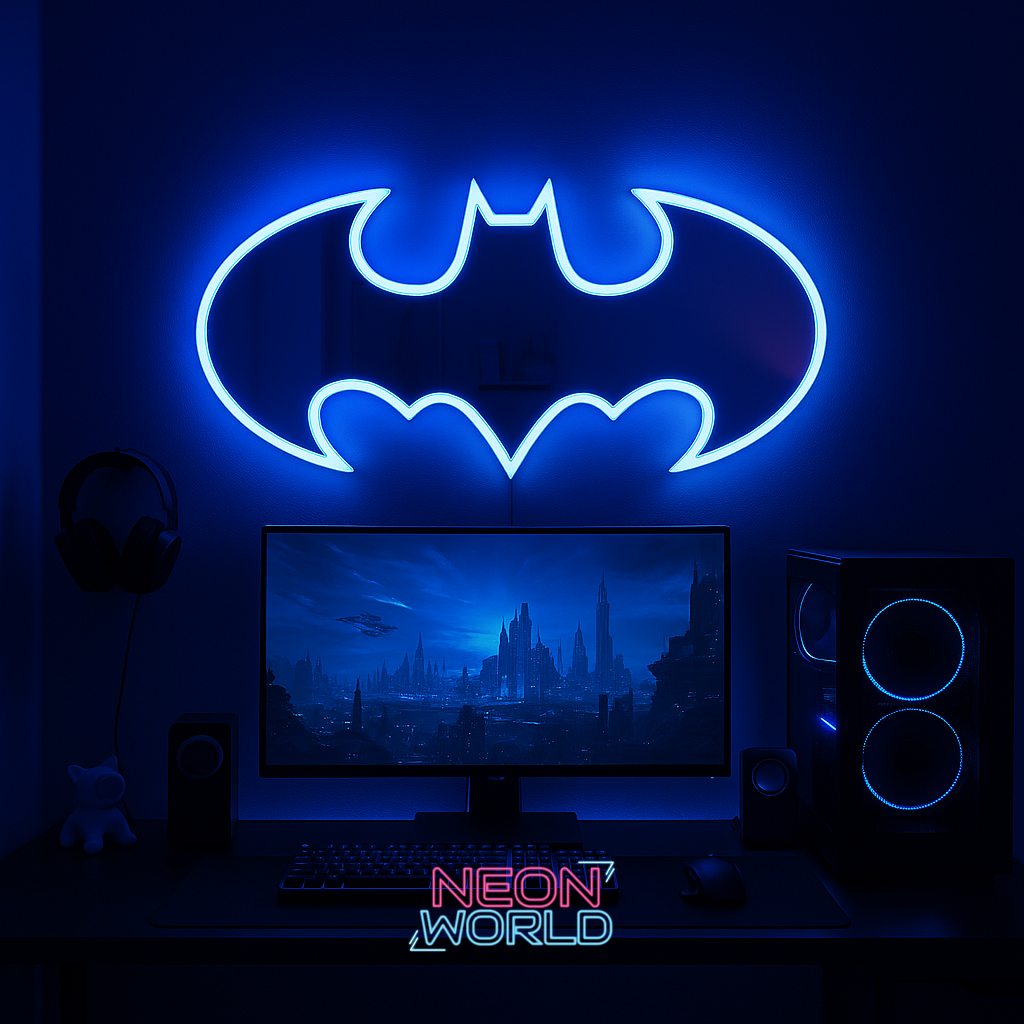 Batman Neon Selfie Glass Mirror
