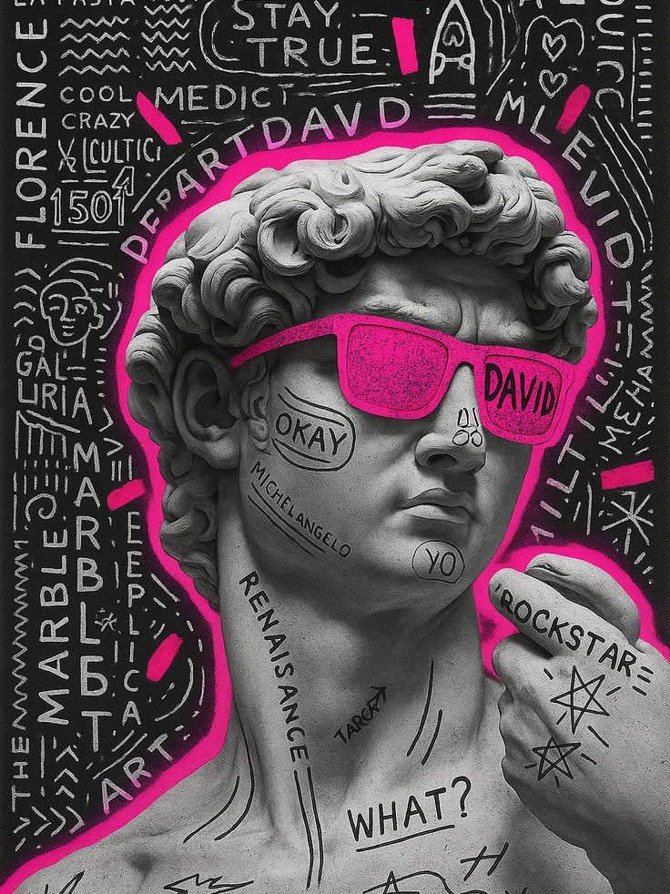 Michelangelo Neon UV Poster