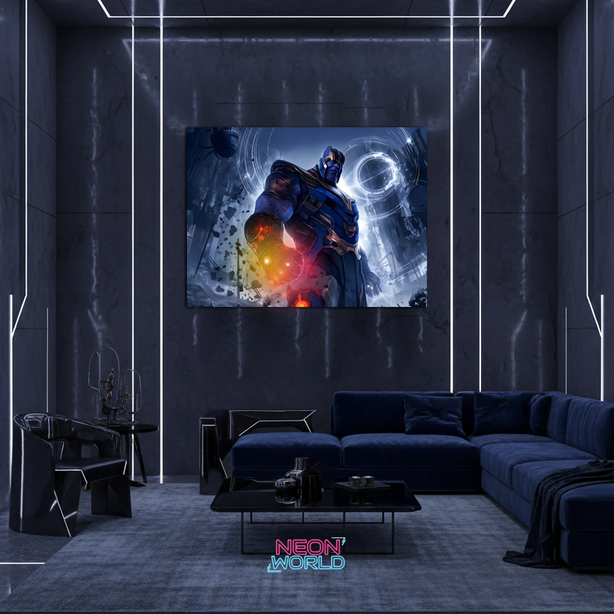 Thanos 2 Neon Poster