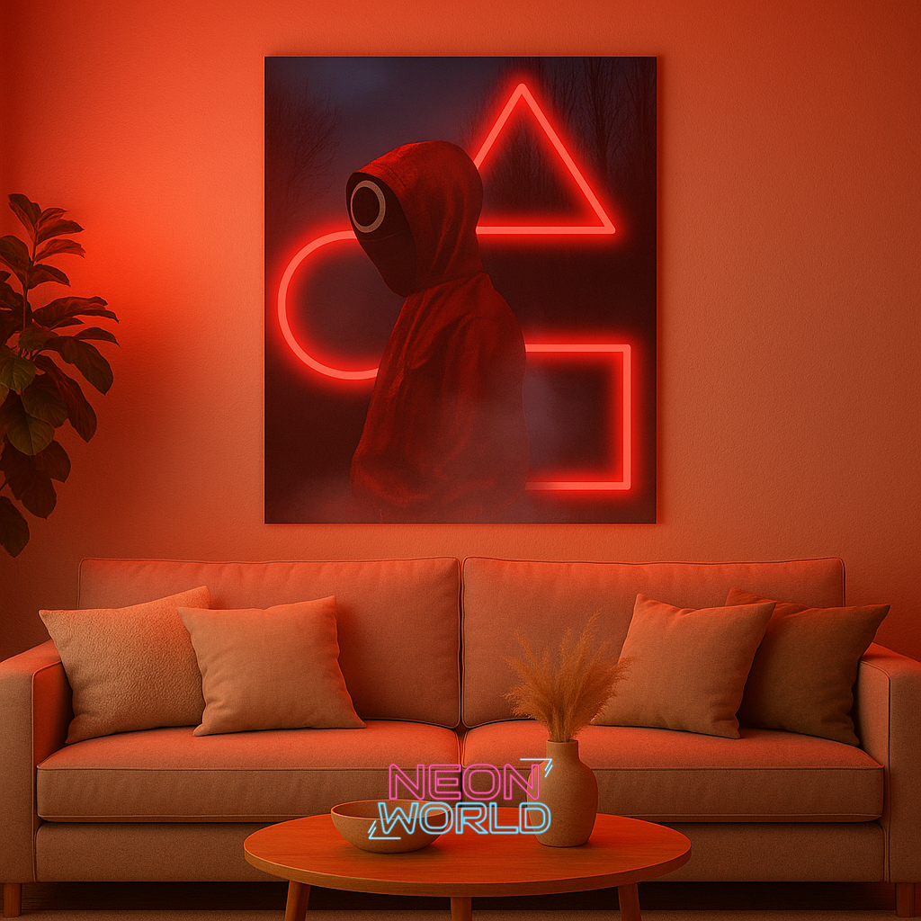 Squid Game Neon UV Poster