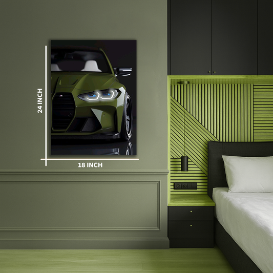 Green M package BMW Neon UV Poster
