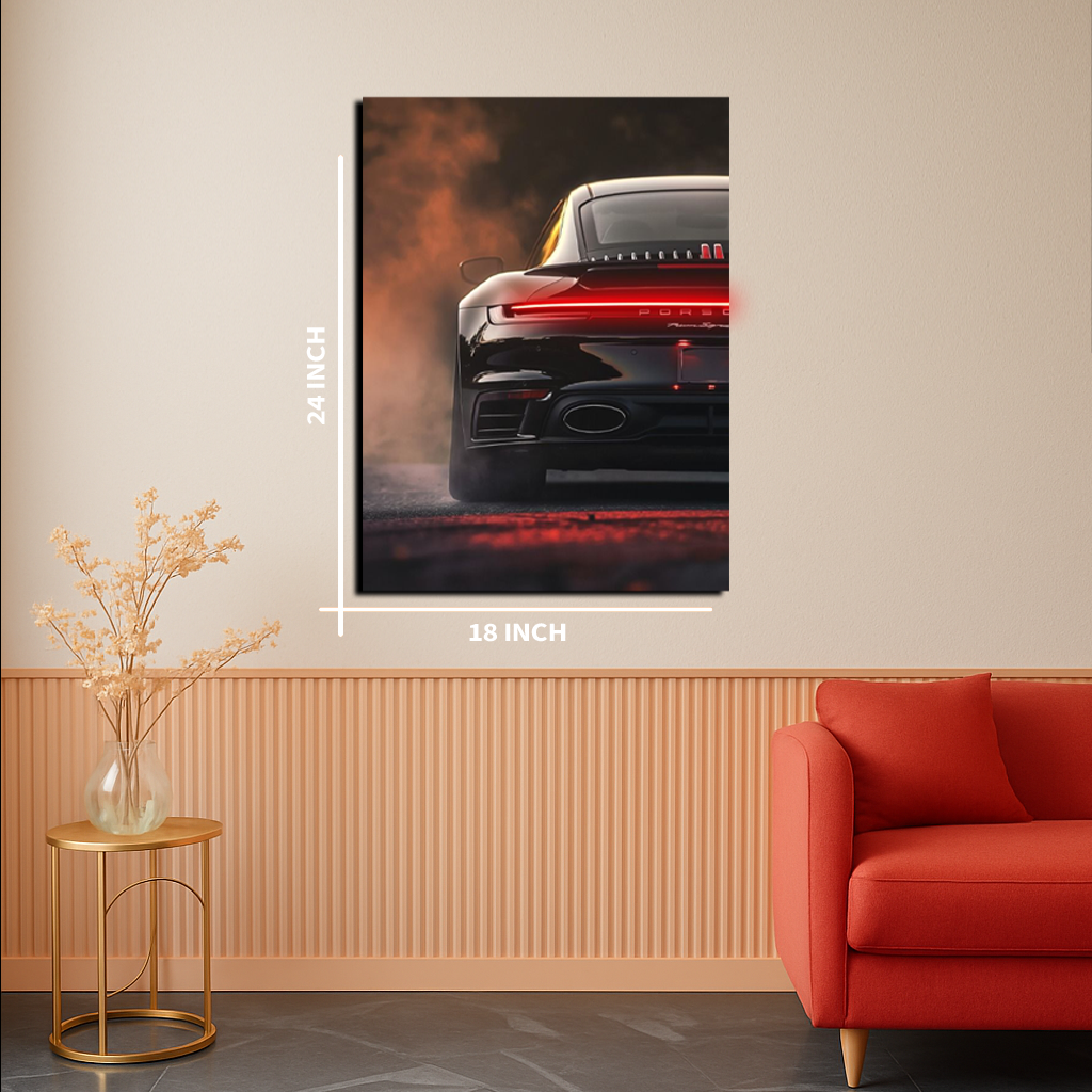 Porche 911 Neon UV Poster