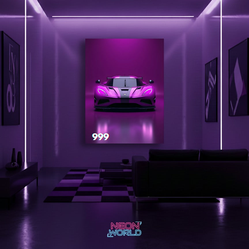 Koenigsegg Agera Neon Poster
