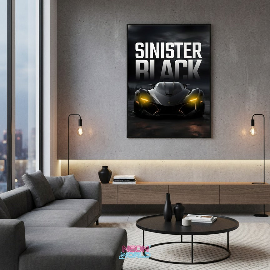 Lamborghini Terzo Millennio Neon Poster