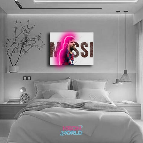 Lionel Messi Neon Poster
