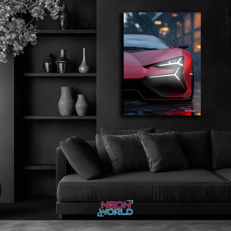 Lambo Neon UV Poster