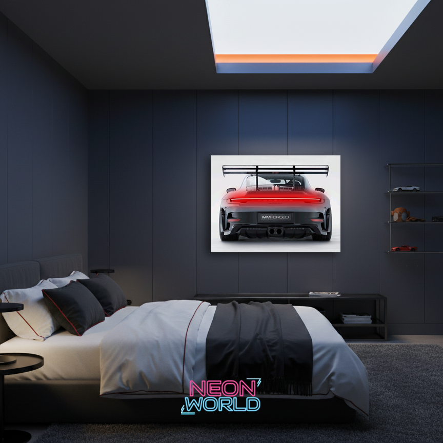 Porsche 911 Neon UV Poster