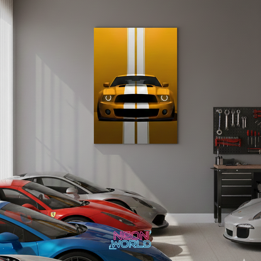 Dragon Snake Car Neon Poster