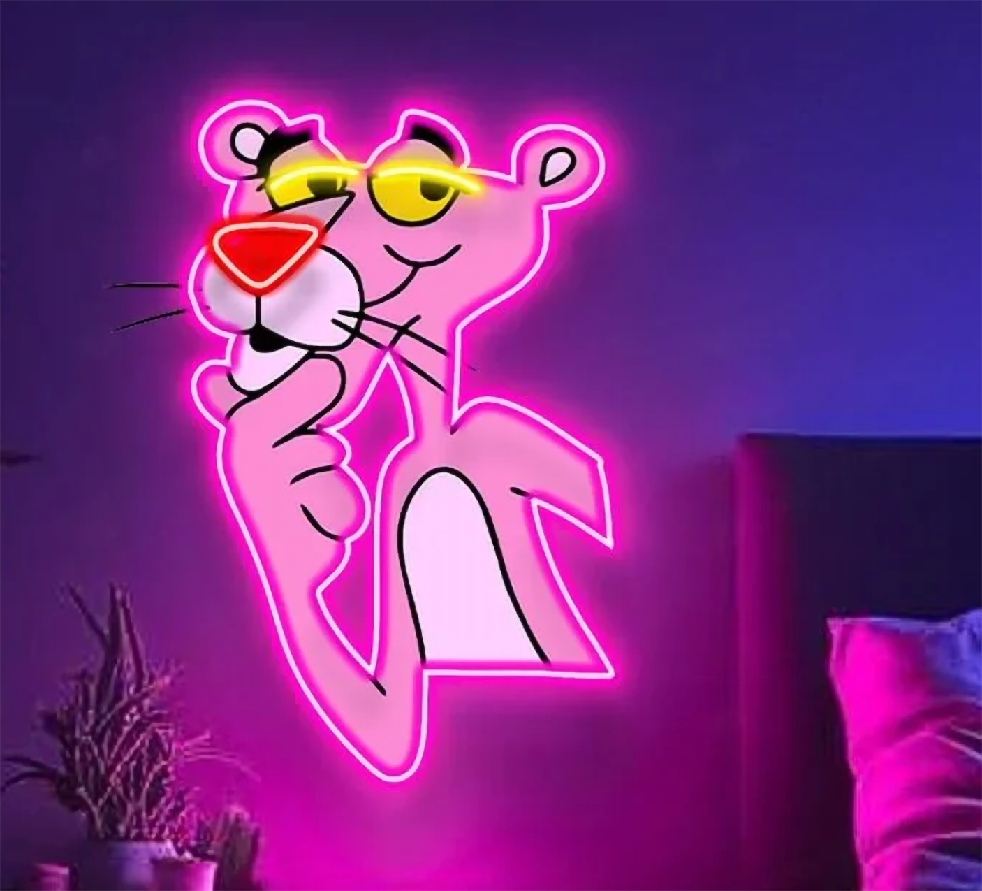 Pink Panther Neon UV Poster