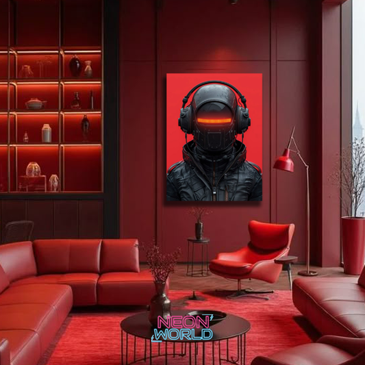 Robot Neon UV Poster