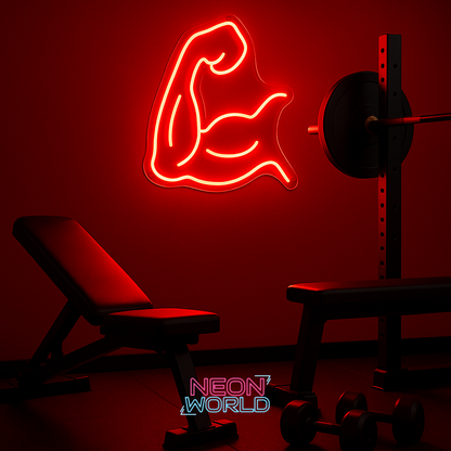 Gym Bicep Muscle LED Neon Sign