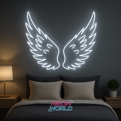Angel Wings LED Neon Sign Large Size 3x4 Feet