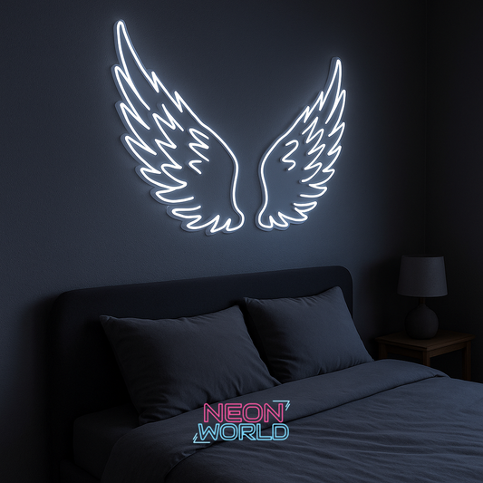 Angel Wings LED Neon Sign Large Size 3x4 Feet