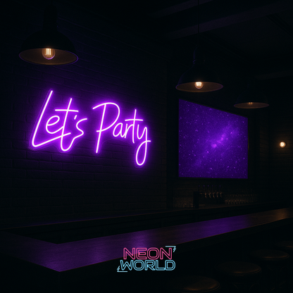 Lets Party LED Neon Sign