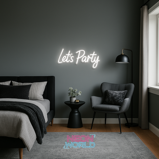 Lets Party LED Neon Sign
