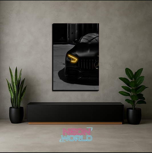 Mercedes AMG GT Neon UV Poster