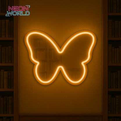 Butterfly Neon Selfie Glass Mirror