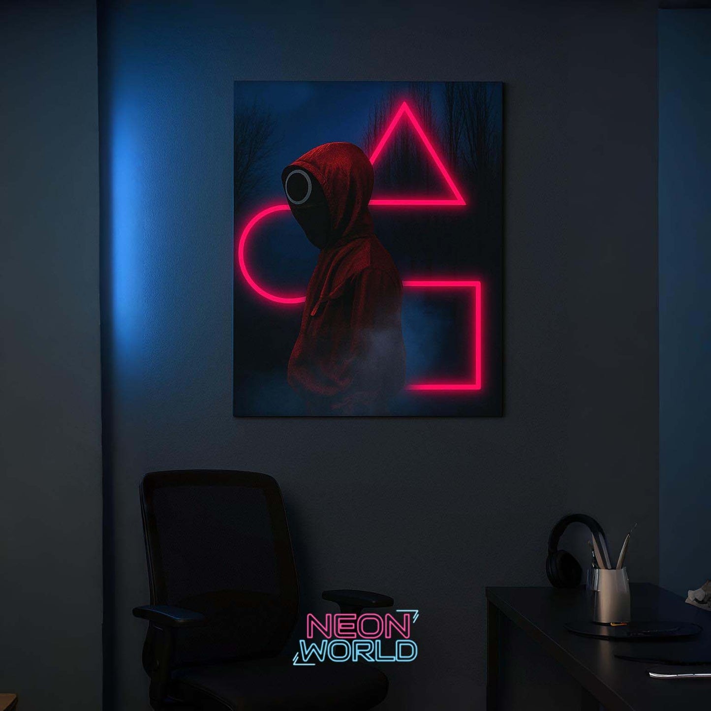 Squid Game Neon UV Poster