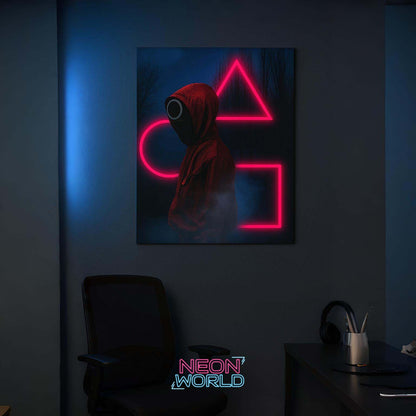 Squid Game Neon UV Poster