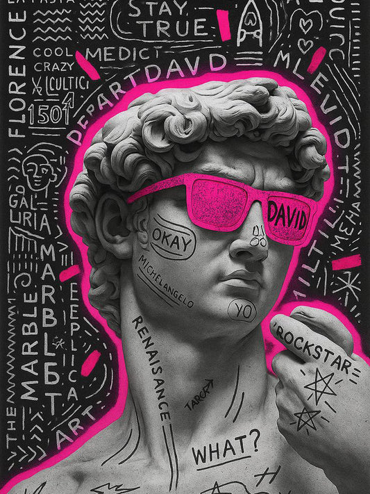 Michelangelo Neon UV Poster