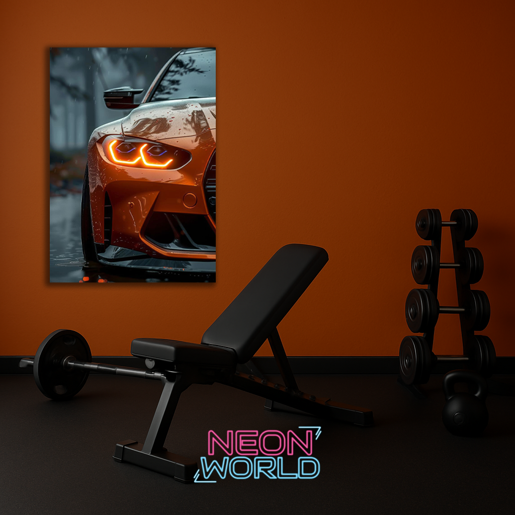 Orange M package BMW UV Poster