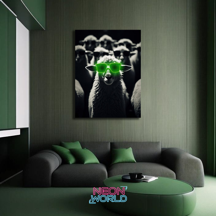 Goat 2 Neon UV Poster