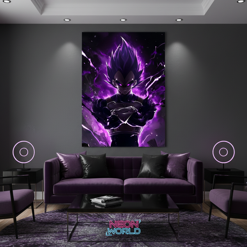 Vegeta Neon UV Poster