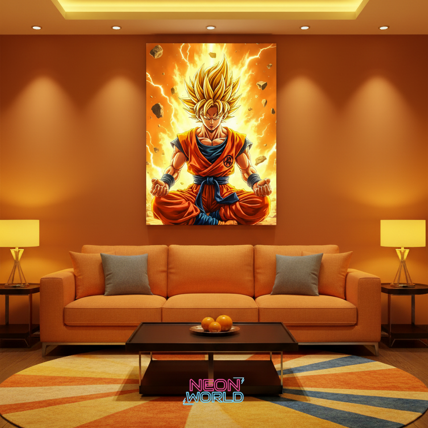 Goku 3 Neon Uv Poster