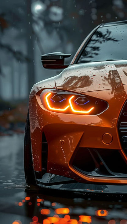 Orange M package BMW UV Poster
