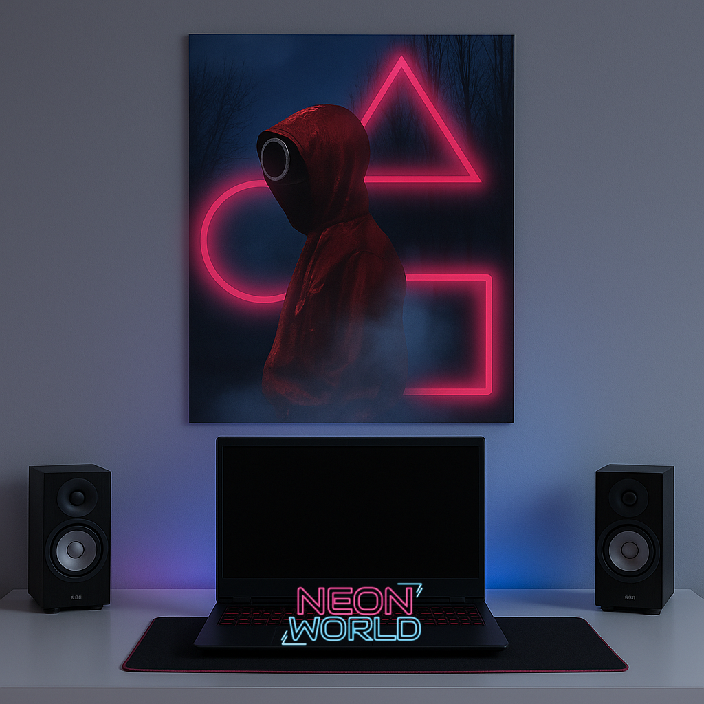 Squid Game Neon UV Poster
