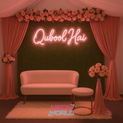 Qubool Hai LED Neon Sign