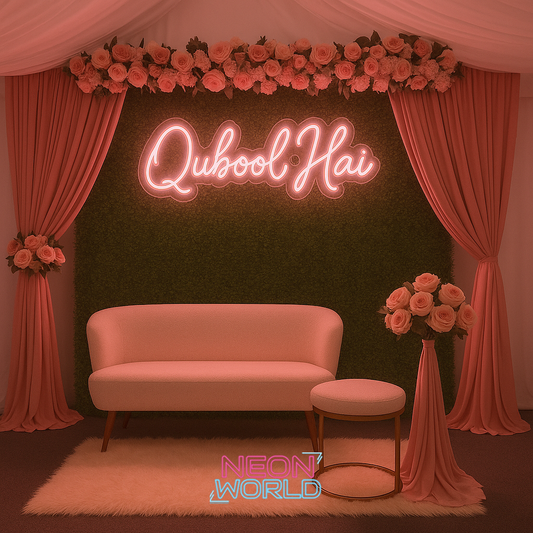 Qubool Hai LED Neon Sign