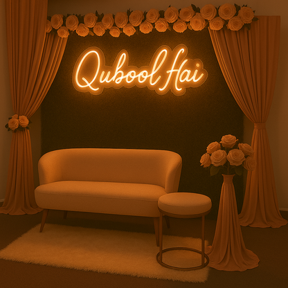 Qubool Hai LED Neon Sign