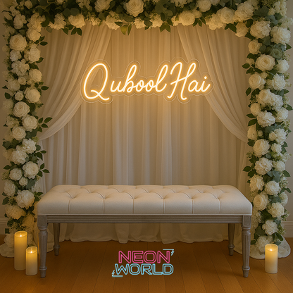 Qubool Hai LED Neon Sign