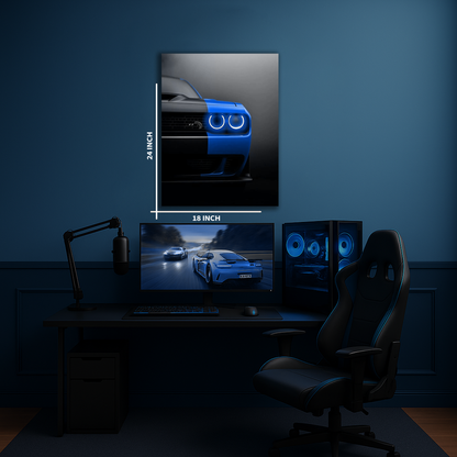 Dodge Challenger Neon UV Poster