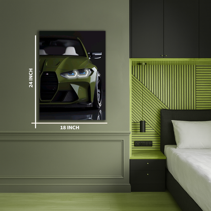 Green M package BMW Neon UV Poster