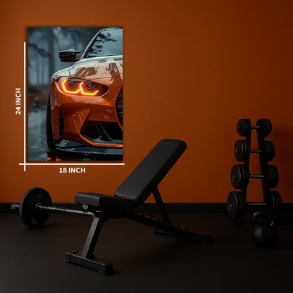 Orange M package BMW UV Poster