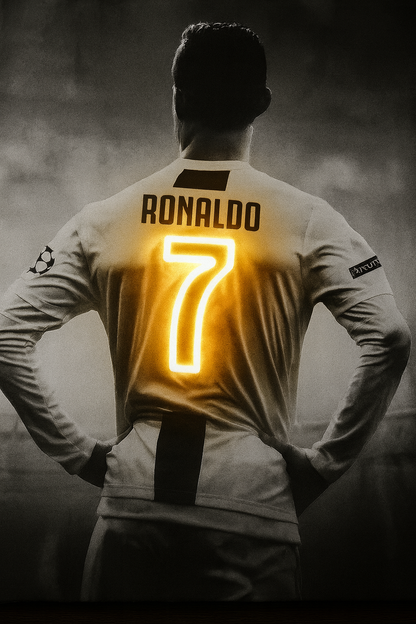 Ronaldo No.7 Neon UV Poster