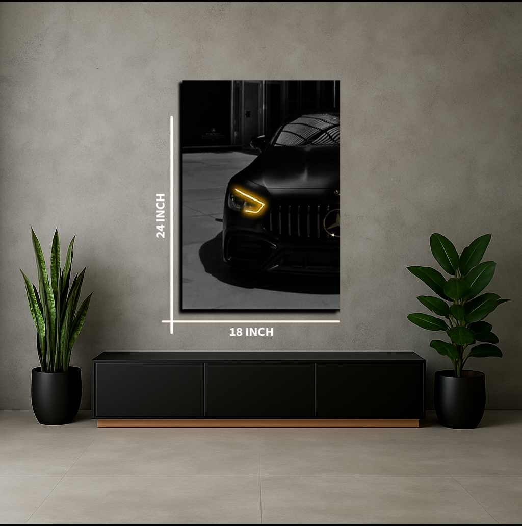 Mercedes AMG GT Neon UV Poster