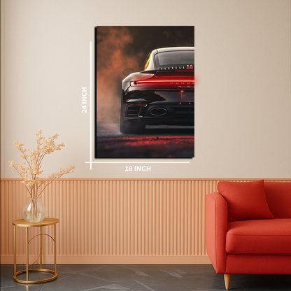 Porche 911 Neon UV Poster