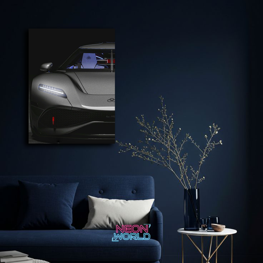 Chinese car Neon UV Poster