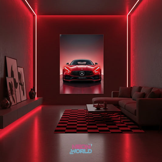 Mercedes AMG GT Coupe Neon Poster