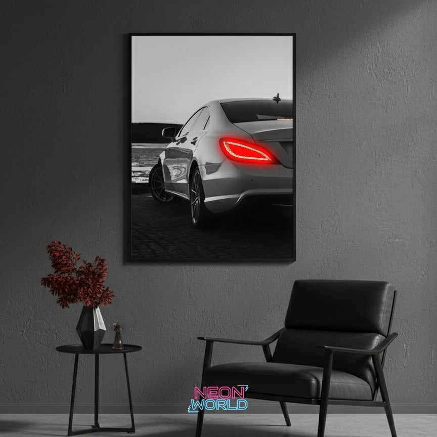 Mercedes Neon Poster