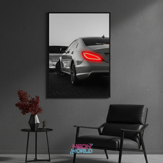 Mercedes Neon Poster