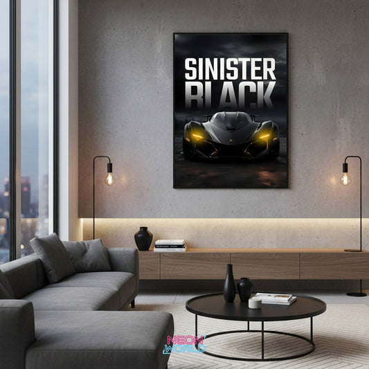 Lamborghini Terzo Millennio Neon Poster