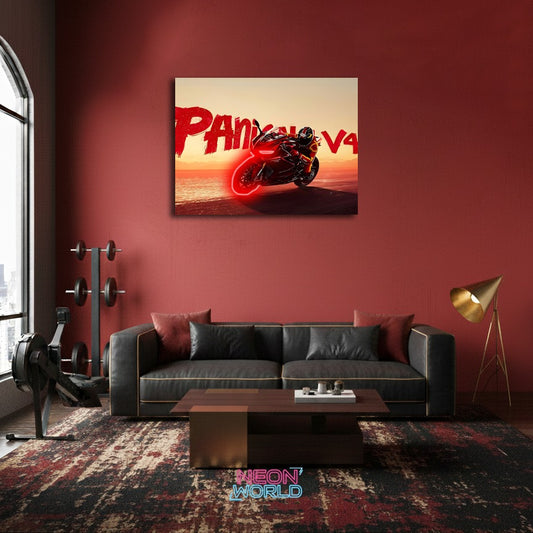 Ducati Panigale V4 Neon Poster