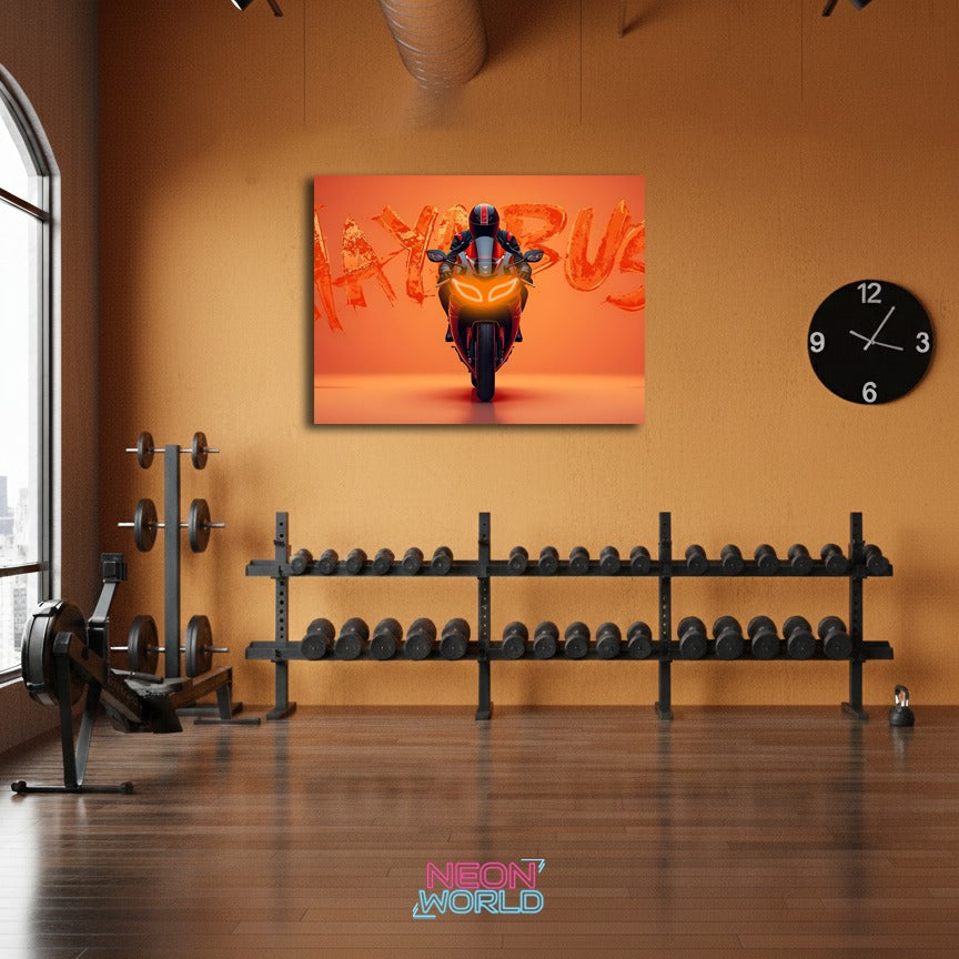 Ninja sport Bike Neon Poster