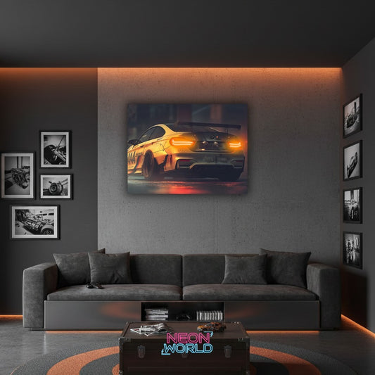 BMW M4 Neon Poster